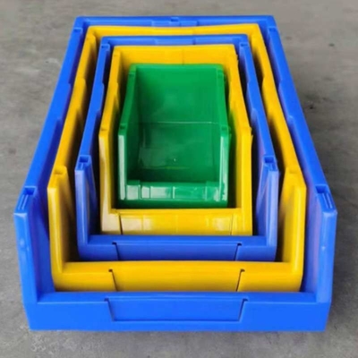 DIY 53กก. ถังขยะพลาสติกวางซ้อนกันได้ สีฟ้า สีเหลือง สีเขียว